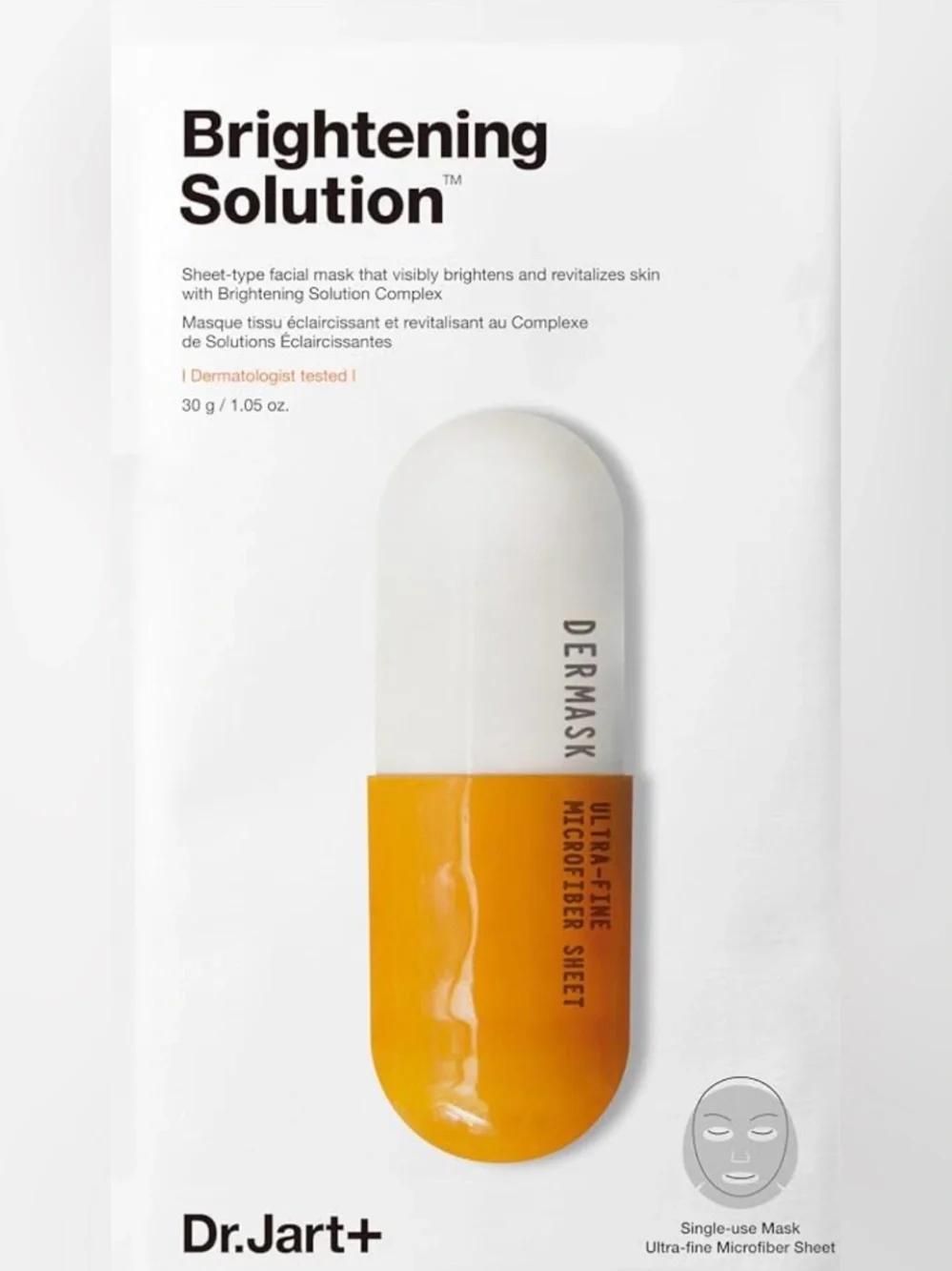 New Dr. Jart+ Brightening Solution Sheet Mask – 5 White & Yellow